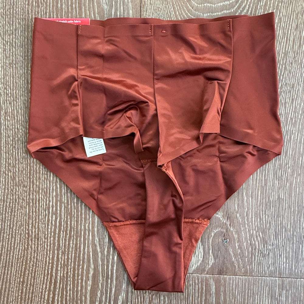 SPANX Satin High-Waist Panties - Rich Brown - Picture 3 of 5